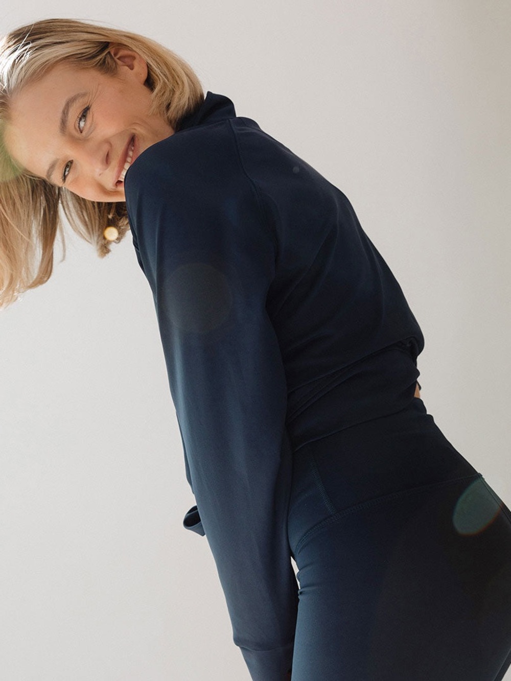 Albion Fit The Gotta Run 1/4 Zip, Navy Size XS - Picture 6 of 6